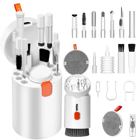 Kit Pulizia PC 20 in 1 Kit Pulizia Telefono Portatile Pulisci Tastiera PC Multifunzionale PC Schermo, Cellulare, Auricolari, Obiettivi, Fotocamera, Utensili di Pulizia per Molteplici Circostanza