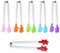 Mini Pinzas de Mano,6 PCS Silicona Pinzas Forma Mano Silicona con Antideslizante de Mano Pinzas Forma Mano Pinzas Hielo Pinzas Hielo Acero Inoxidable para Dulces de Galletas de Cubitos de Hielo