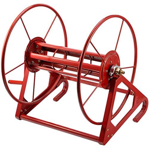 Large Hose Reel, Decorative Garden Hose Storage Rack for Outdoor +200m Capacity, Pool Injection Hose Storage with Wheel - Includes 1.5m Pipe