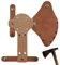 Hatchet Sheath Holster,Axthülle aus Kunstleder - Camping-Axtklingenabdeckung, Tomahawk-Kopfholster, Beilschutz, Schutzhülle für Outdoor-Wanderungen