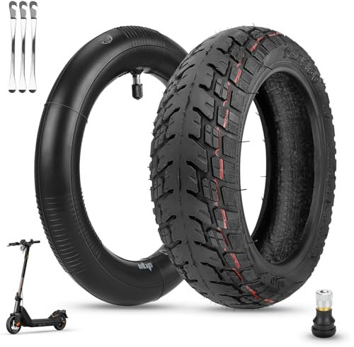 SYACHI 9,5 x 2,50 Reifen Kit für Niu KQI3 Max/Pro/Sport, Elektroroller Ersatzreifen Zubehör Vorne und Hinten, 9,5 Zoll Offroad 1 Vakuumreifen + 1 Schlauch + 3 Brechstange