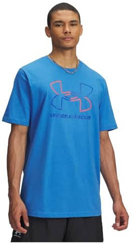 Under Armour Herre GL Foundation Update Kurzarmshirt, schnelltrocknendes Sportshirt, kurzärmliges und Komfortables Funktionsshirt mit Loser Passform,Blue Atlantis/Racer Red/Royal,XXL