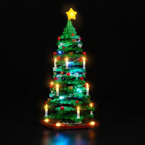 LocoLee Licht Set Kompatibel mit Lego 40573 Weihnachtsbaum, Nur Lichter Set, Licht Beleuchtung Set Compatible with Lego Christmas Tree 40573 (Aktualisierte Version)