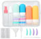Flacon Voyage en Silicone Set - 18 Pièces Contenant Voyage - Kit Voyage Avion - Bouteille de Voyage Accessoires