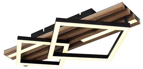 Deckenleuchte Deckenlampe Holzlampe LED Wohnzimmerlampe 3 Stufen L 47,5 cm