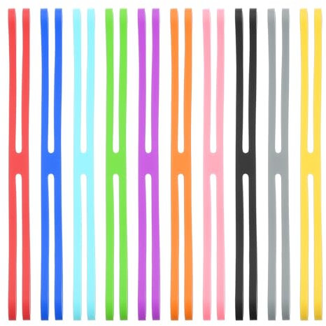 PATIKIL 6 Inch H Band Silicone Rubber Bands, 10 Pcs Strong Elastic Silicone Bands Rubber Wrapping Bands for Books Cameras Art Cooking Wrapping Exercise Bag Wraps, Multicolored