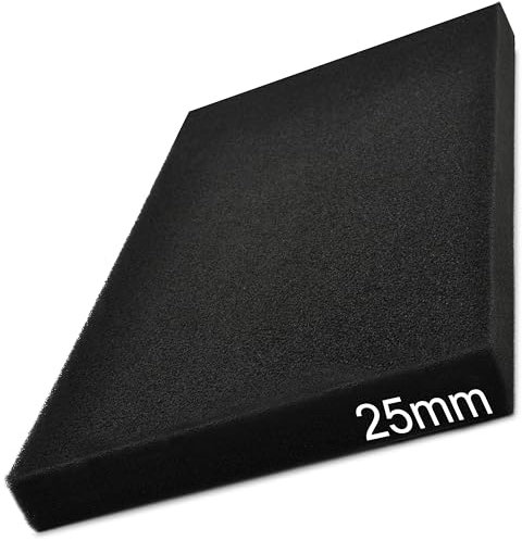 Easyboost Mousse de Filtre à Air 25mm d'épaisseur 28x15cm Universelle à découper pour Scooter Moto Quad Tondeuse Débroussailleuse Motoculteur Tronçonneuse Filtration pour Boite à air