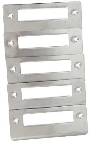 jojofuny 5Piezas Placa de Refuerzo de Seguridad para Puerta Inoxidable Dispositivo de Seguridad de Puerta Placa de Cierre de Pestillo Instalación para Seguridad Jambas y Marcos de Puerta