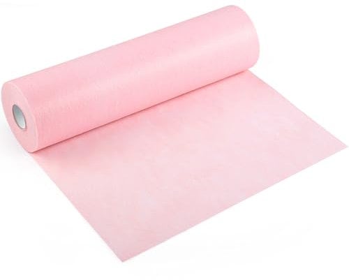 Vlies Tischläufer Rosa, 30cm x 30m Dekoratives Tischband, Rosa Tischläufer Hochzeit Partydeko, edle Tischdeko für Freien, Party, Geburtstage, Hochzeiten, 30g/㎡
