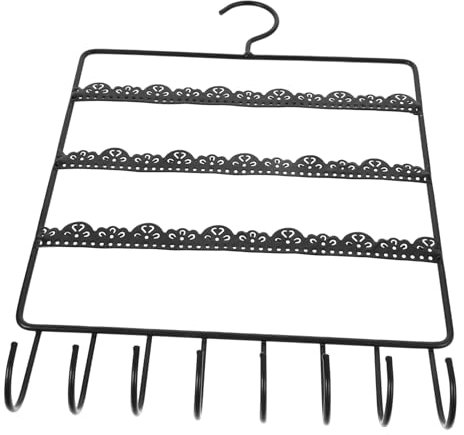 ABOOFAN Schmuckständer Aus Eisen Für Wand Schmuckhalterung Mit Großem Fassungsvermögen Ohrring-präsentationsständer Und Halsketten-hängeregal Stilvolles Design Für Zuhause Multifunktional