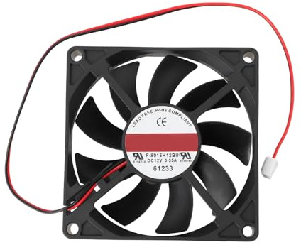 Create idea 2Pin Large Air Volume Fan F-8015H12BII 12V 0.35A for Computer Host 80mm