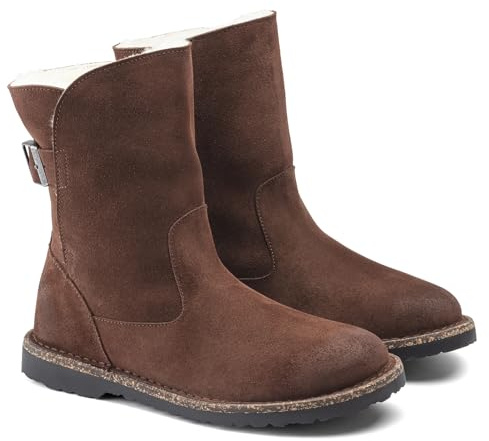 Birkenstock, UPPSALA SHEARLING, Lederstiefel, Mode Fashion, Espresso Braun, 36 EU Stretta