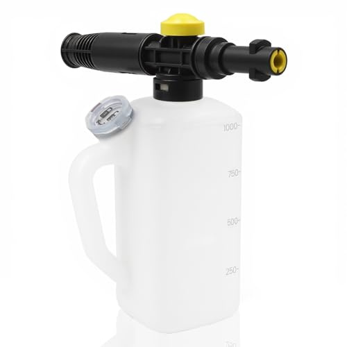 Hierbla Soap Snow Foam Cannon Lance for Karcher K2~K4 Series,1L Pressure Washer Bottle for Karcher Pressure Washer Snow Foam Cannon Nozzle Adjustable 2175PSI