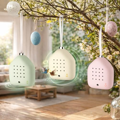 RELAXOUND Lily Bells – Dekorativer Klanghänger mit Bewegungsmelder, sanftes Vogelgezwitscher, Chimes & Wasserklänge – Entspannung für Zuhause, stilvolle Geschenkidee (Selection)