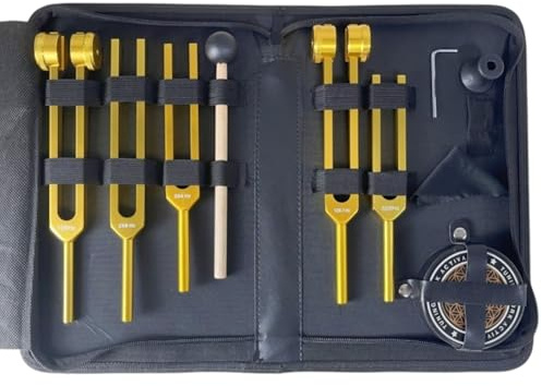Wesafrae Sound Therapy Tuning Forks 128Hz/256Hz/384Hz/136.1Hz/528Hz Sound Therapy Tuning Forks Forks Percussion Instruments Therapeutic SoundTools D