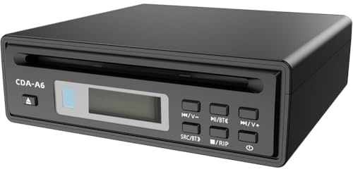pofaa HiFi CD Player with USB Ripping, Bluetooth Car Functionality, CD Ripper for Home Use, Rip CDs to USB, External High-Fidelity Device