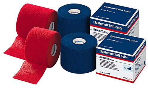 Elastomull Haft Color 8 Cmx20 m Fixierb.rot