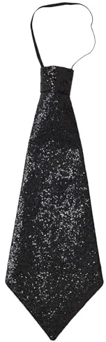 W WIDMANN MILANO Party Fashion - Lurex Krawatte mit Gummiband | Glänzendes Accessoire für Karneval, Festival, Mottoparty, Disco und auffällige Party-Outfits