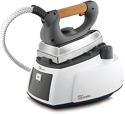 Polti Vaporella 505 Pro, Ferro da Stiro a Vapore con Caldaia e Tappo di Sicurezza, Pressione Max 3,5 Bar, Potenza 1750 W, Serbatoio 0,9 L, Impugnatura in Sughero Traspirante, Bianco e Grigio