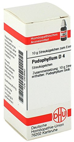 DHU Podophyllum D4 Streukügelchen, 10 g Globuli