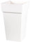 EDA Plastiques Pot TOSCANE carré blanc - 39 x 39 x 65 cm - 62 L