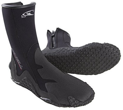 O'Neill Anatomische Passform Dive Neoprenanzug 5mm Stiefel mit Reißverschluss-Schwarz, Größe US 5/UK 4/EU 36
