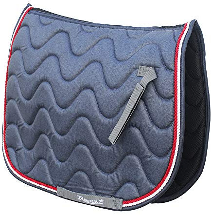 Rhinegold Almohadilla para sillín Wave Pony-Denim/Rojo