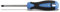 HÖGERT TECHNIK 1 Stück Kreuzschlitzschraubendreher Schraubenzieher PH2 100 mm Schraubendreher Magnetisch Kreuzschlitz Hand Screwdriver, stal S2, Schwarz/Blau