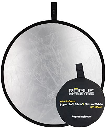 Rogue 2-in-1 Collapsible Reflector - Super Soft Silver / Natural White 32”