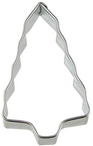 Zenker Ausstecher Tannenbaum Patisserie, Weihnachtsausstecher für Plätzchen, Ausstechform für Kekse und Fondant, hochwertiger Keksausstecher, Küchenhelfer aus Edelstahl, Farbe: silber
