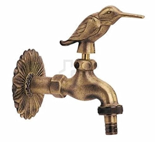 Grifo Jardin 1/2 Decorativo PÁJARO con Racor Manguera
