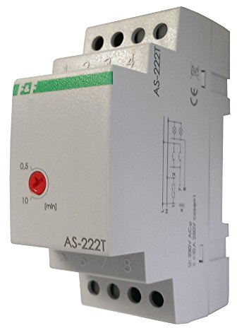Elektronisches Treppenlicht Zeitrelais mit Ausschaltzeit Warnfunktion Antisperrungsfunktion AS-222T F&F 2129