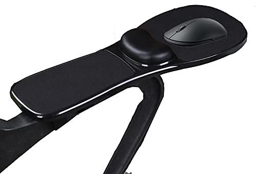 FUZADEL Ergonomic Arm Rest for Chair Adjustable Mouse Pad with Wrist Support Armrest Wrist Rest Attachment Arm Pad Tray for Chair - Home & Office