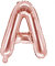 PartyDeco Folienballon Buchstabe A Roségold-Geburtstag Hochzeit Jahrestag Folienballon Buchstabe A- Rosegold Größe ca. 35 cm Verlobung Silvesterparty Folienballon Hel Deko Geburtstag