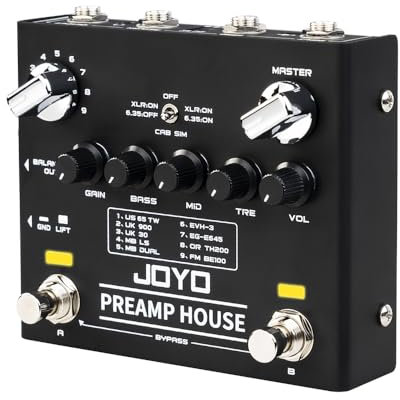 JOYO Cabinet Simulator Pedal Dual Channel with Clean and Distortion for Electric Guitar Effect (Preamp House R-15)