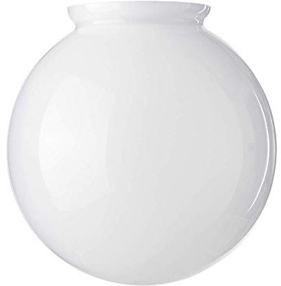 LUMIS Ceiling Fan Shade, White Glass Round Globe Lampshade Ball, 15cm (6”) Dia, Width of Neck: 7.8cm (3)