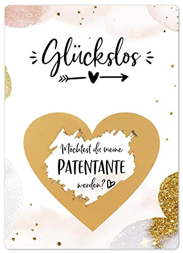 Joli Coon Rubbelkarte Patentante fragen - Willst du meine Patentante sein