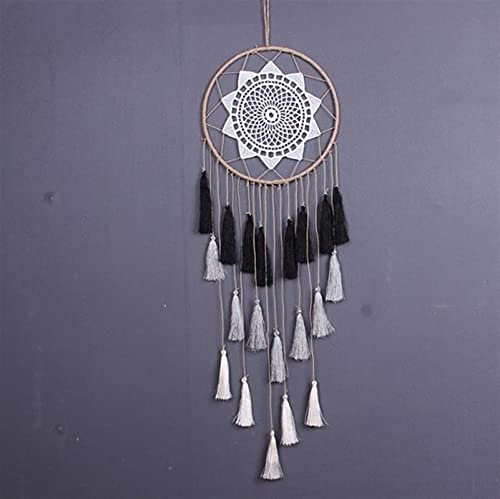 TYUTYU Macrame Hanf Seil Handgestrickter Traumfänger Spitze Quaste Dreamcatcher Home Wand Hängende Dekoration Mädchen Geschenk (Color : Same as Photo)