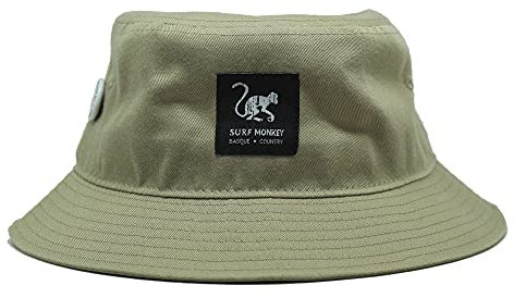DRESSED IN MUSIC PLAY WITH ME Recycled Bucket Repreve® Fischerhut, Unisex, Erwachsene Surf Monkey®, Kaki, One size