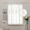 SMITHOOM 1 Piece Roman Blind Retro Floral Embroidered Sheer Curtains with Rod Pocket Translucent Voile Panel for Living Room Bedroom Balcony Kitchen Bathroom, White, 120x120cm