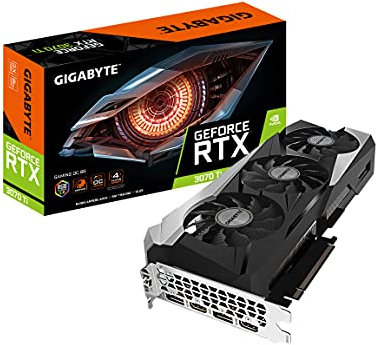GIGABYTE GeForce RTX 3070 Ti Gaming OC 8G Graphics Card, WINDFORCE 3X Cooling System, 8GB 256-bit GDDR6X, GV-N307TGAMING OC-8GD Video Card (Renewed)