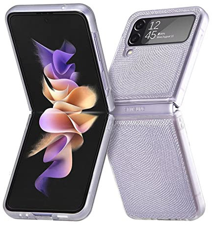 TingYR Cover per Samsung Galaxy Z Flip 4 5G Custodia, Protezione a Tutto Tondo, Anticaduta Case Cover per Samsung Galaxy Z Flip 4 5G.Viola Chiaro