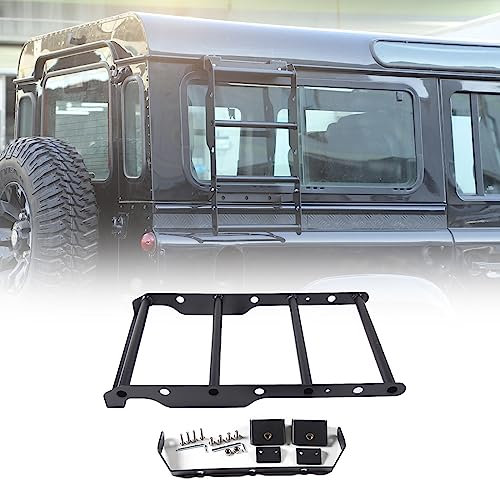 Escalera de acceso para baca de techo exterior para Land Rover Defender 2004-2018, escalera de acceso para baca de techo trasero, acero al carbono