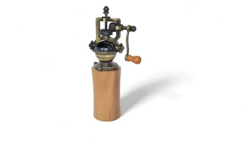 Holz Gewürzmühle - mit Kurbel - Buche Geschenk handmade - Pfeffermühle - Salzmühle - Handarbeit - Holzgeschenk - Unikat - verstellbares Keramikmahlwerk - Mühle Küchenhelfer Küchenaccessoire