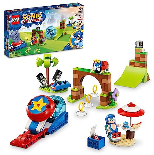 LEGO Sonic The Hedgehog Sonic’s Speed Sphere Challenge 76990 Building Toy Set, Sonic Playset with Speed Sphere Launcher and 3 Sonic Figures, Fun Birthday Gift for Young Fans Ages 6 and Up, M, 6427598