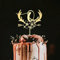 Rimego Initiale Cake Topper Floral Design Buchstabe Q Cake Topper Hochzeit Verlobung Hochzeit Jahrestag Kuchen Topper Dekorationen Gold