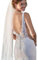GAODESI Hochzeitsschleier, Perlen und Kristalle, Perlenrand, 1 Etage, Fingerspitzenlänge, Brautschleier, 89 cm (35 Zoll), Weiß, Fingertip length