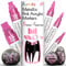 5 Acrylic Metallic Pink Paint Pen - Extra Fine Tip, Thin & Jumbo (1mm, 3mm, 6mm, 10mm, 15mm) - Pink Paint Markers for Metal, Rocks, Plastic, Canvas, Wood, Fabric, Tire, Glass. Pink Permanent Marker