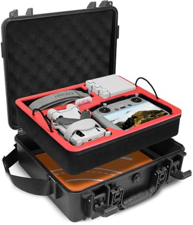 FPVtosky Custodia per DJI Mini 4 Pro I Compatto I Doppio Strato I Impermeabile - Custodia per DJI Mini 4 Pro Fly More Combo Kit, Accessori per la custodia del drone