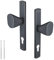 KOTARBAU® Türknauf 90 mm Profilzylinder Türdrücker Aluminium Drückergarnitur Türknopf Türgriff Türklinke Türbeschlag Langschildgarnitur Anthrazit Innentür Außentür Handgriff